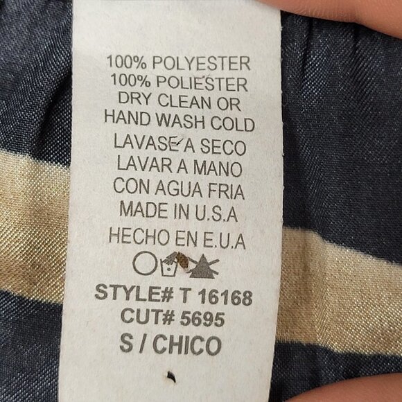 Black and Gold Animal Print Blouse Top with Butterfly Sleeves   Size S  NWOT - Picture 6 of 11